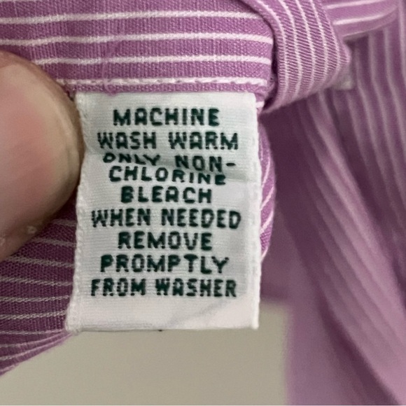 Men’s Lauren Ralph Lauren Long Sleeve Bottom Down Shirt Stripes Size 15.5 34/35 - Picture 5 of 10